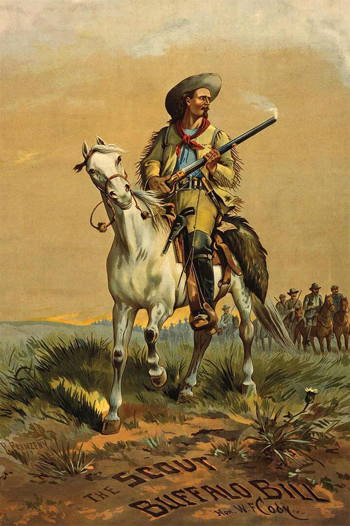 Buffalo Bill Battle Guide Soldier Vintage Style Jigsaw Puzzle