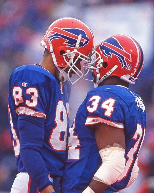 Buffalo Bills Andre Reed And Thurman Thomas Glossy Photo Print Poster