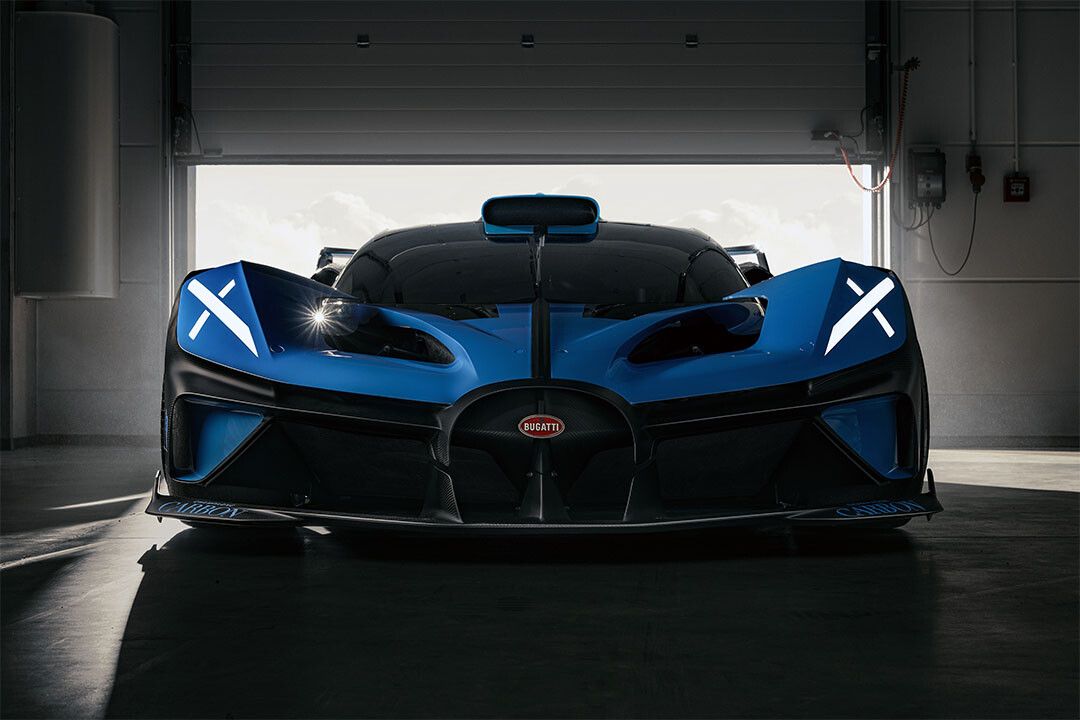 Bugatti Bolide Blue Racing Car Front View Wall Indoor Decor Keychain