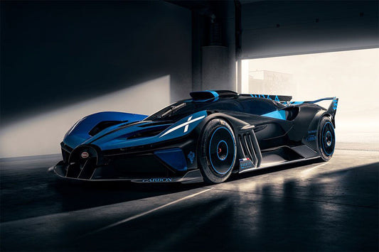 Bugatti Bolide Blue Racing Car Sport Wall Indoor Decor Jigsaw Puzzle