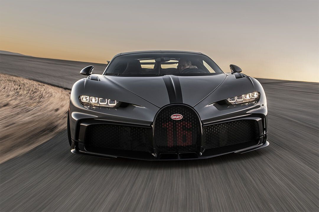 Bugatti Chiron Pur Sport Front View Highway Driving Wall Jigsaw Puzzle