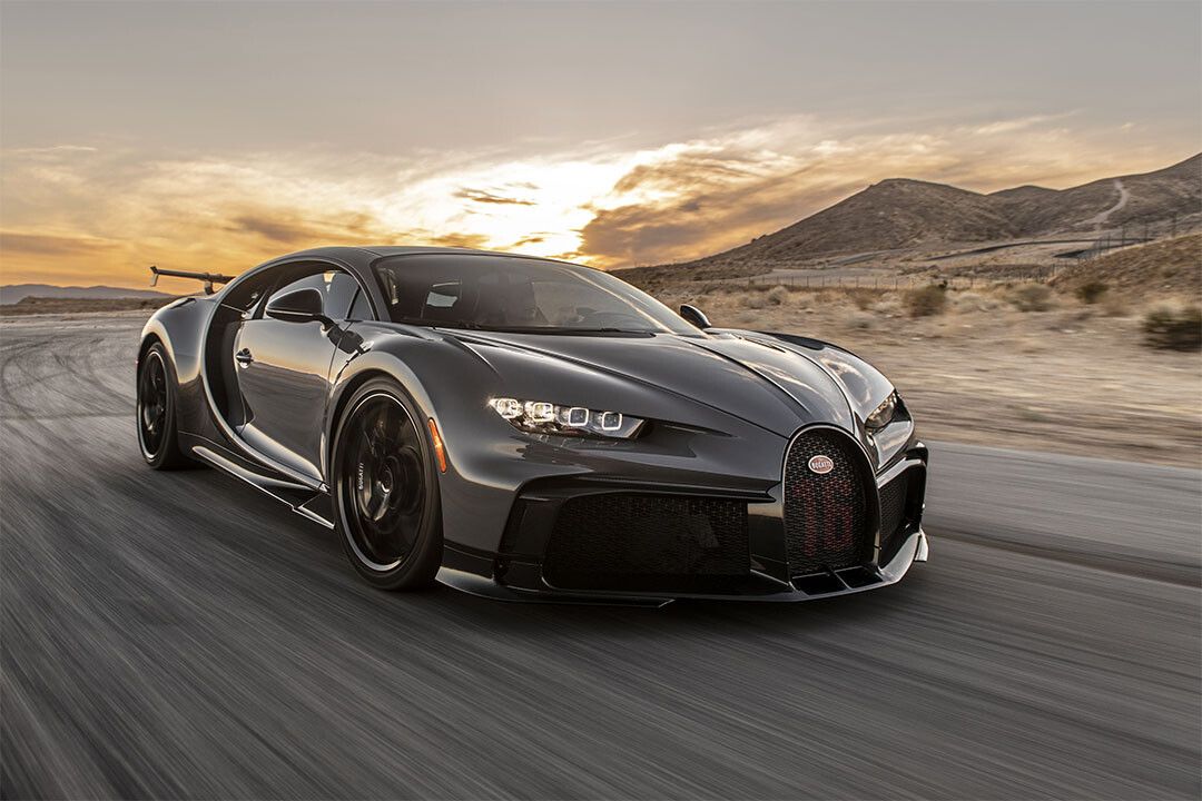 Bugatti Chiron Pur Sport Speed Driving Scenic Sky View Wall Print Poster