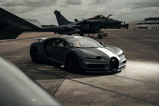 Bugatti Chiron Sport Car On The Airfield Art Home Decor Jigsaw Puzzle