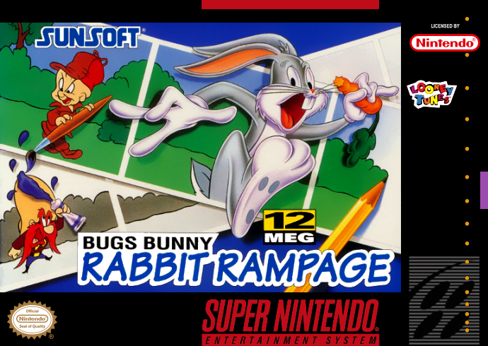 Bugs Bunny Rabbit Rampage (Usa) Snes Print Poster