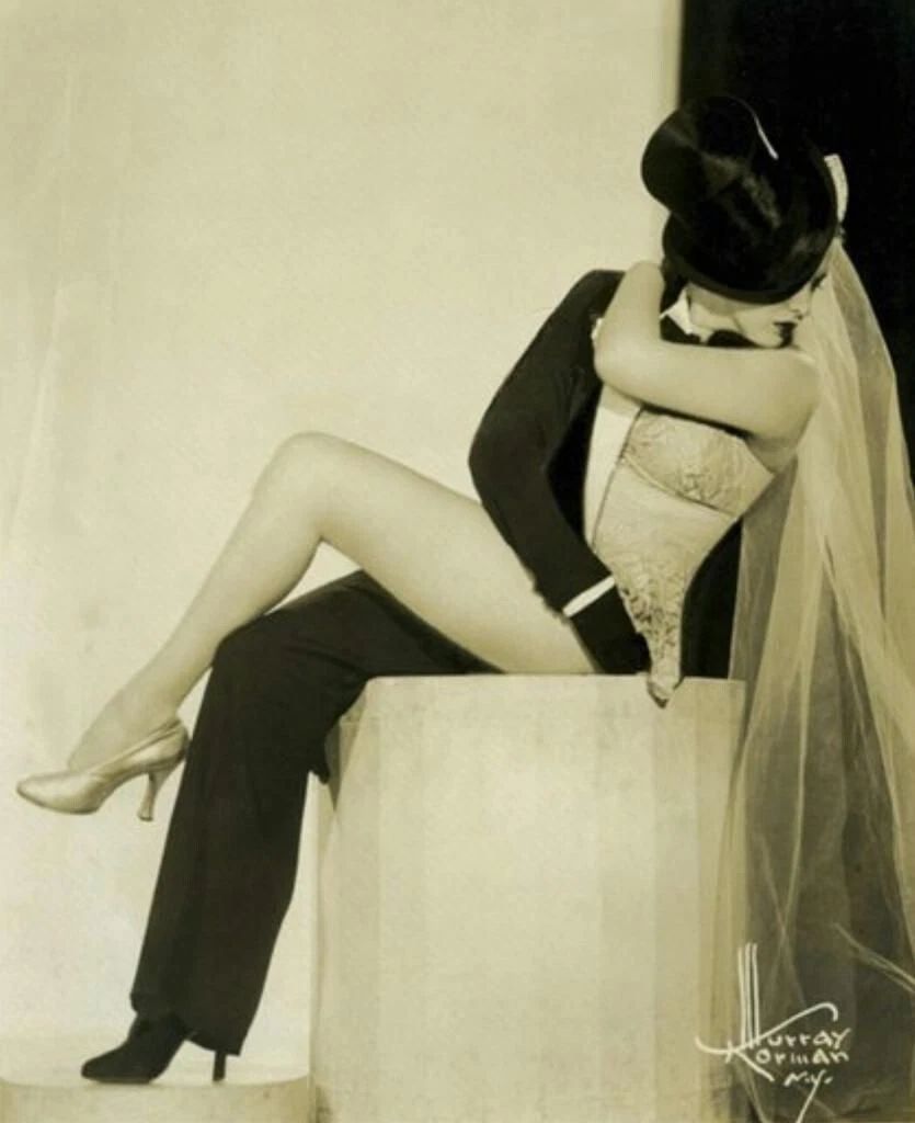 Burlesque Dancer Zorita Performing Half & Half Dance Picture Magnet Print