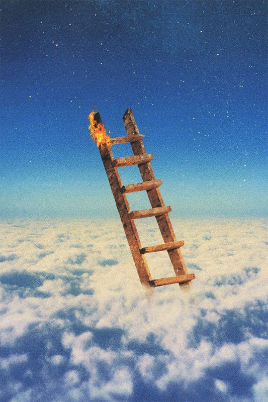 Burning Ladder In The Sky Design Painting Print Jigsaw Puzzle
