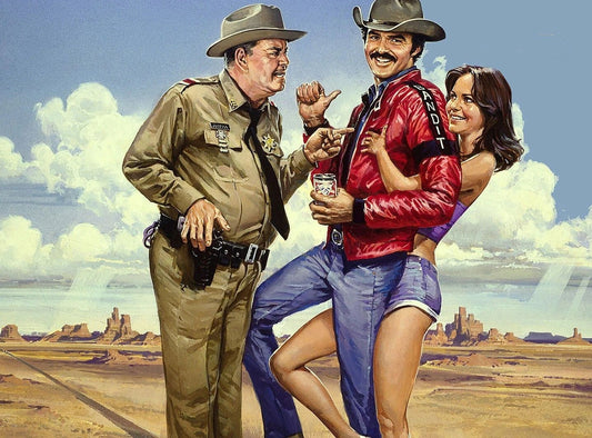 Burt Reynolds & Sally Field In Smokey & The Bandit Drawing Promo Print 8.5X 11