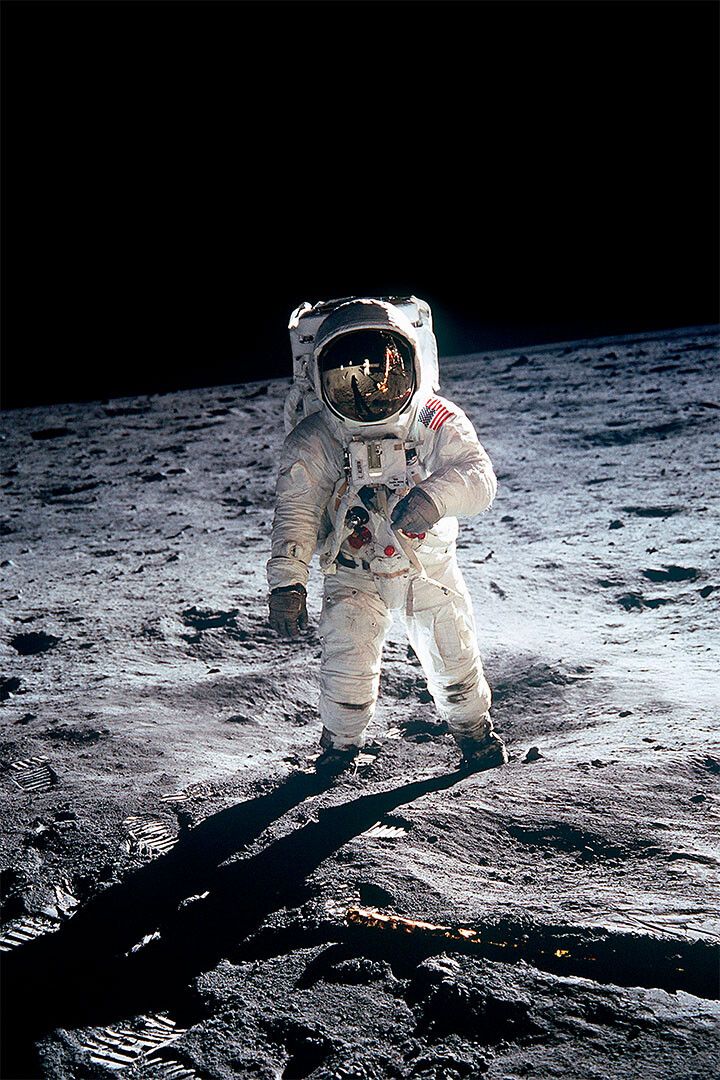 Buzz Aldrin Walking On The Moon Apollo 11 Moon Landing Jigsaw Puzzle