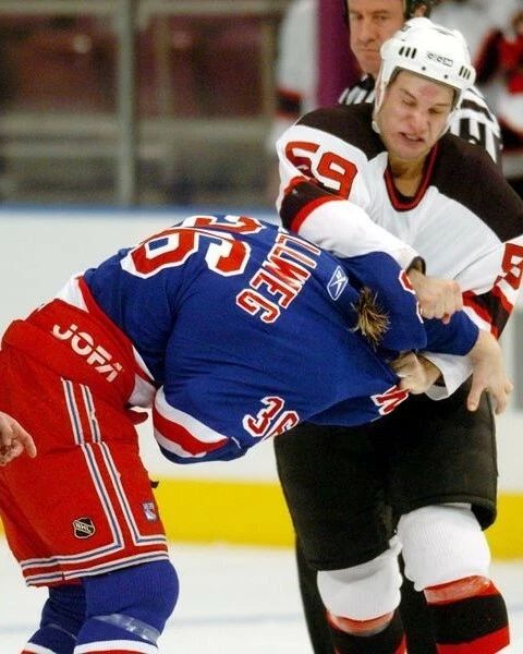 Cam Janssen Ryan Hollweg Fight Photo Hockey Ny Rangers Devils Picture Nhl