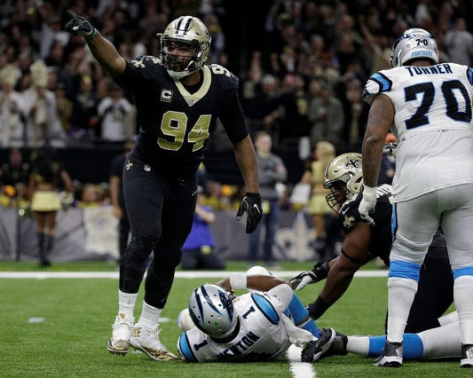 Cam Jordan & Cam Newton Photo New Orleans Saints Football Picture Panthers