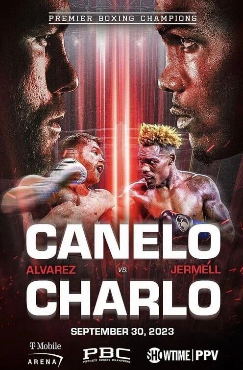 Canelo Alvarez V Jermell Charlo Magnet Boxing Picture With Border