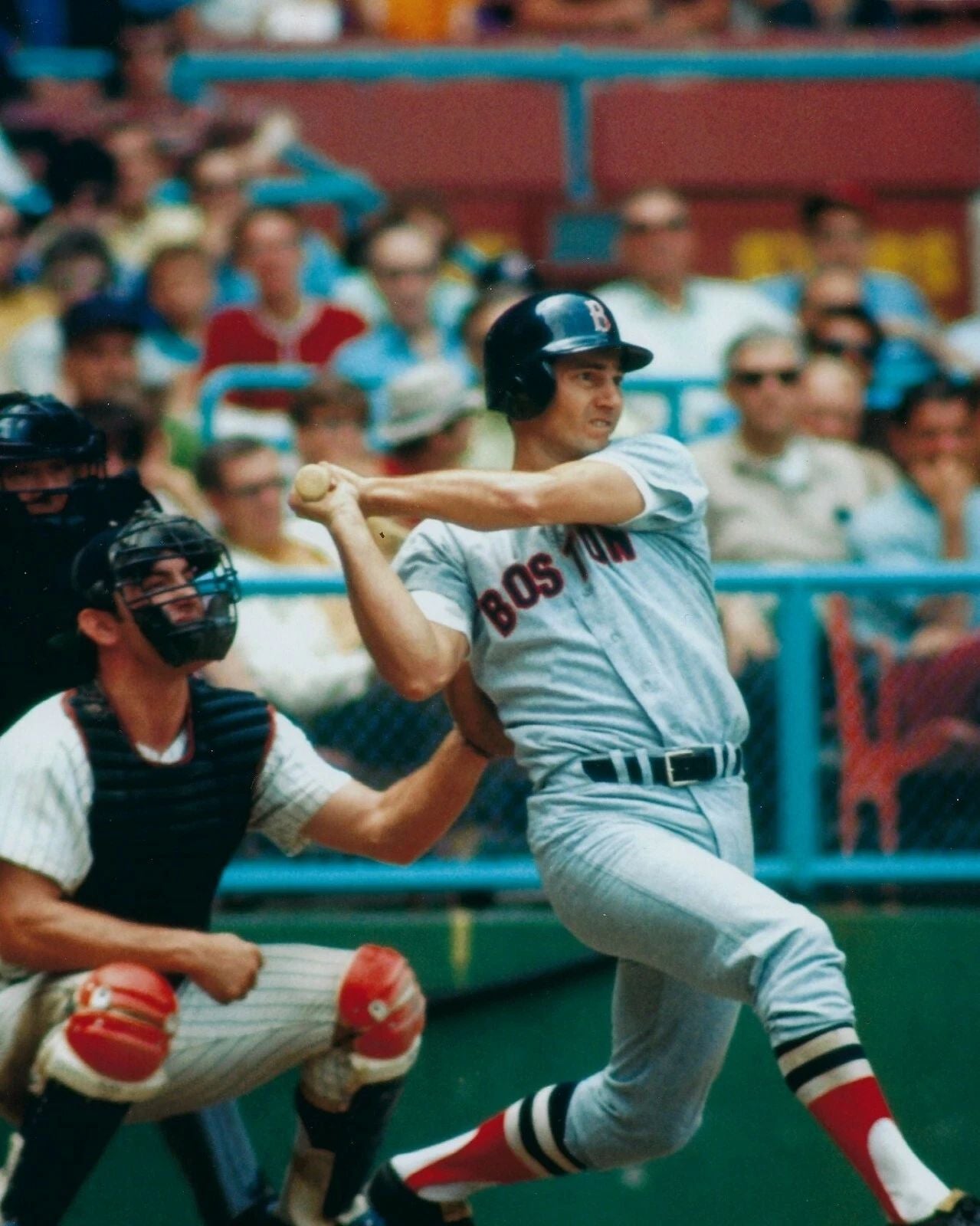 Carl Yastrzemski Keychain Boston Red Sox Reds Baseball Picture Mlb At Bat