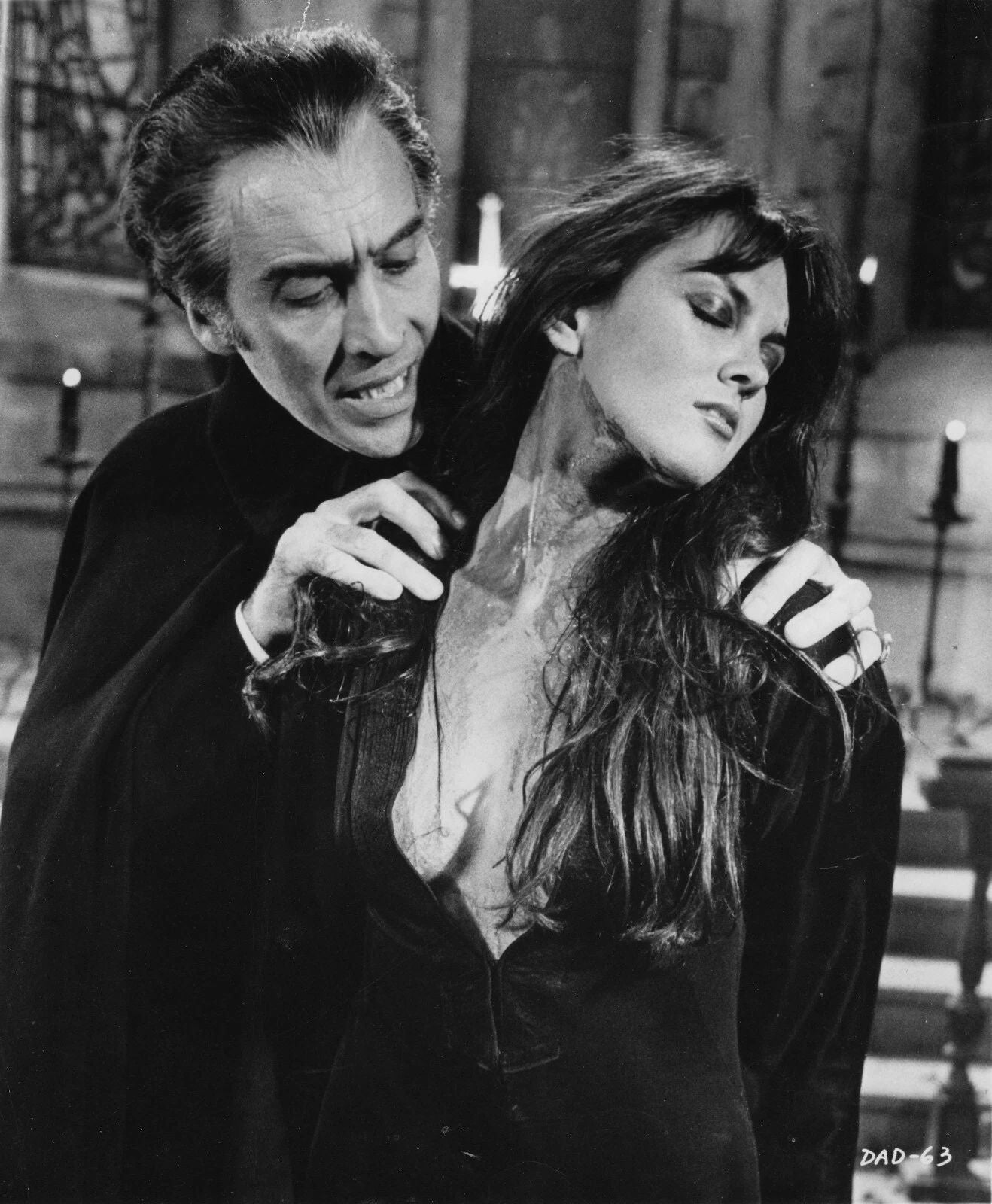 Caroline Munro Vincent Price In Dracula A.D. 1972 Movie Picture Keychain