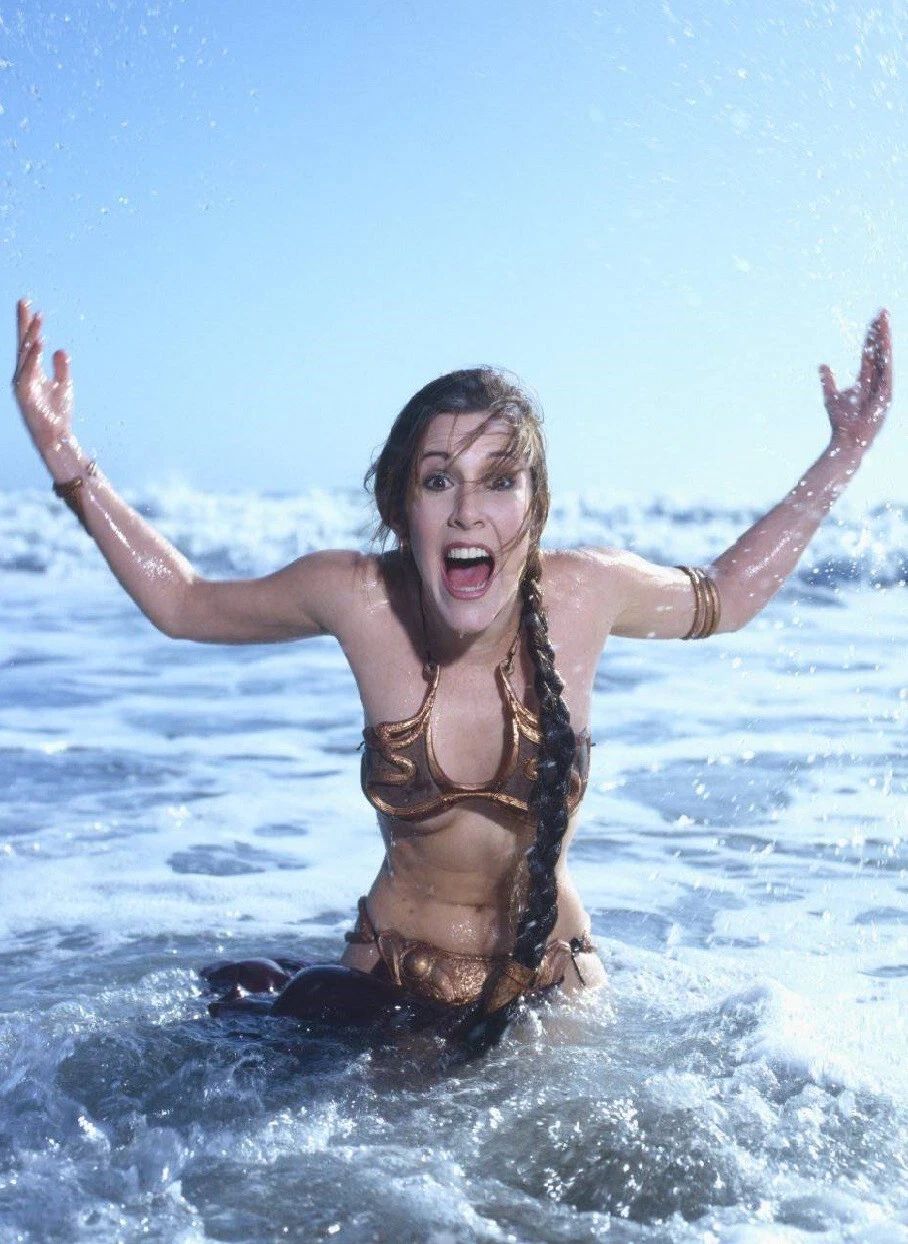 Carrie Fisher Princess Leia Star Wars Jedi Beach Picture Magnet