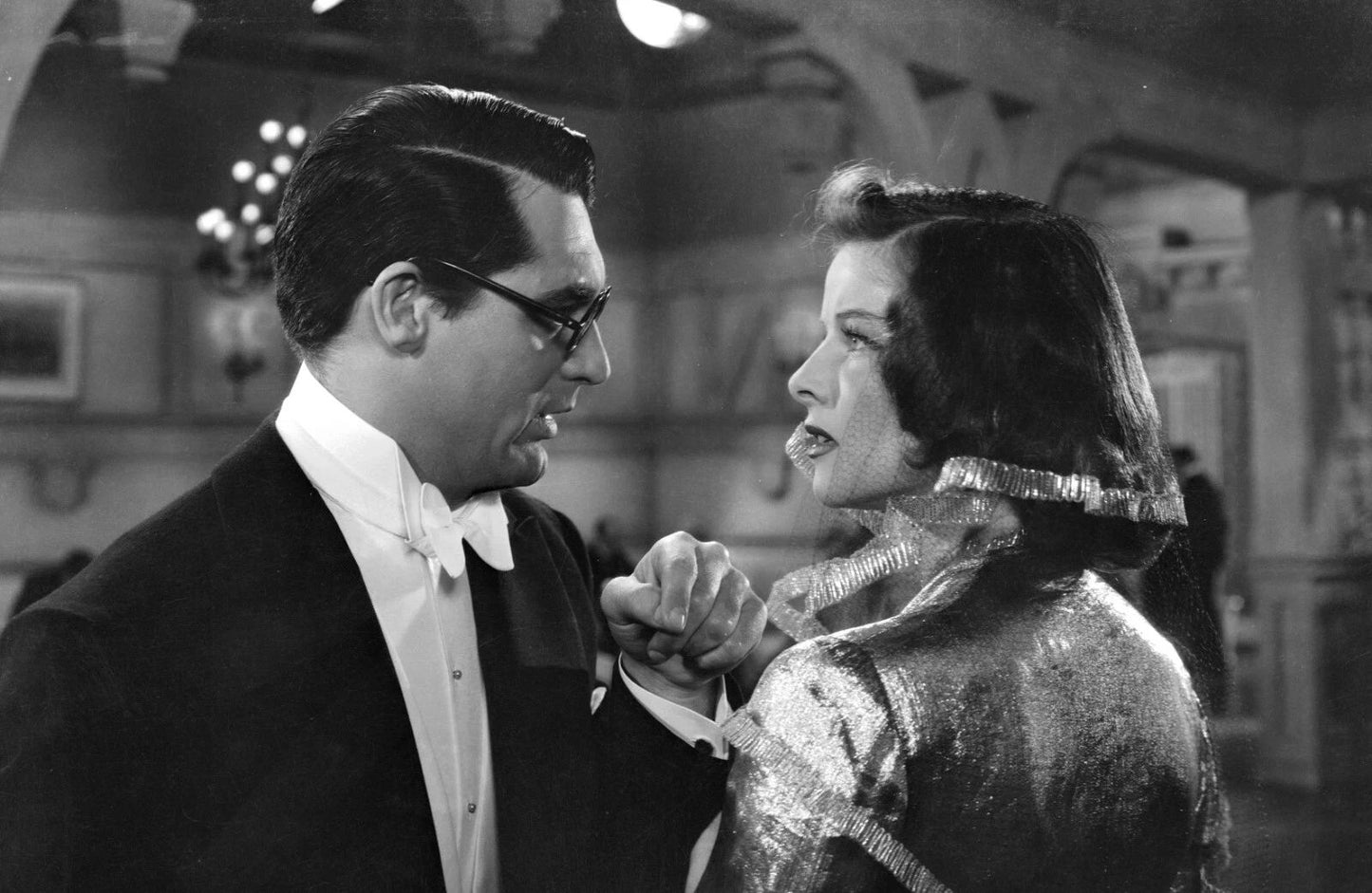 Cary Grant Katharine Hepburn Bringing Up Baby Movie Picture Keychain