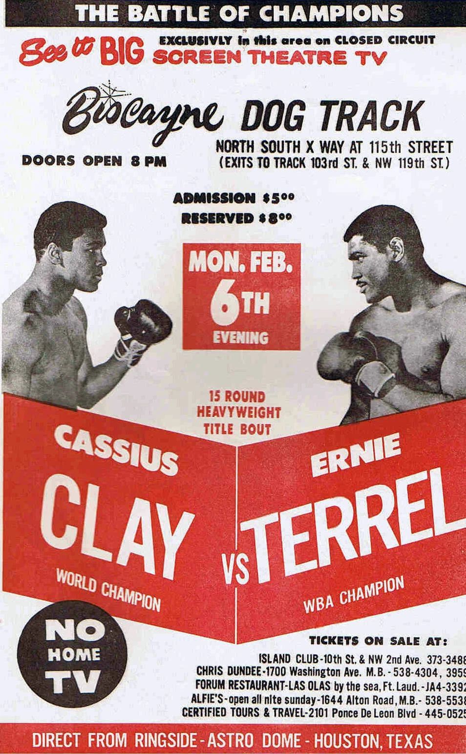 Cassius Clay Vs Ernie Terrell Photo Boxing Poster Picture Muhammad Ali