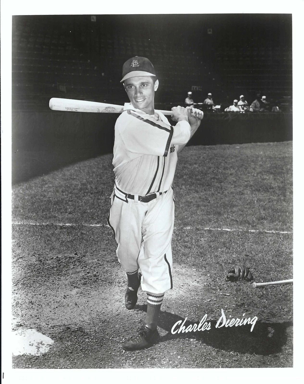 Charles Diering Keychain St Louis Cardinals Baseball Picture Mlb