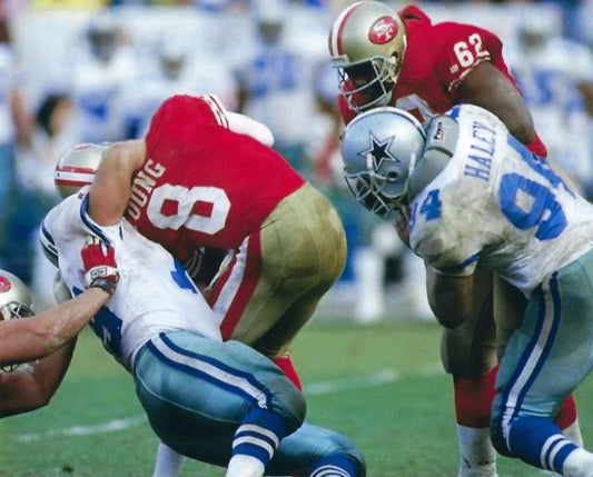 Charles Haley & Steve Young Photo Dallas Cowboys 49Ers Nfl Football Sack