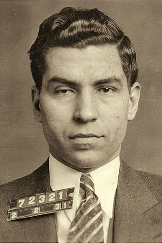 Charles Lucky Luciano Mugshot Italian Mob Crime Boss Keychain Keychain Print