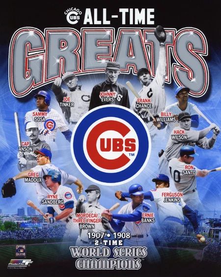 Chicago Cubs All Time Greats Glossy Keychain Sandberg Banks Santo Sosa Keychain