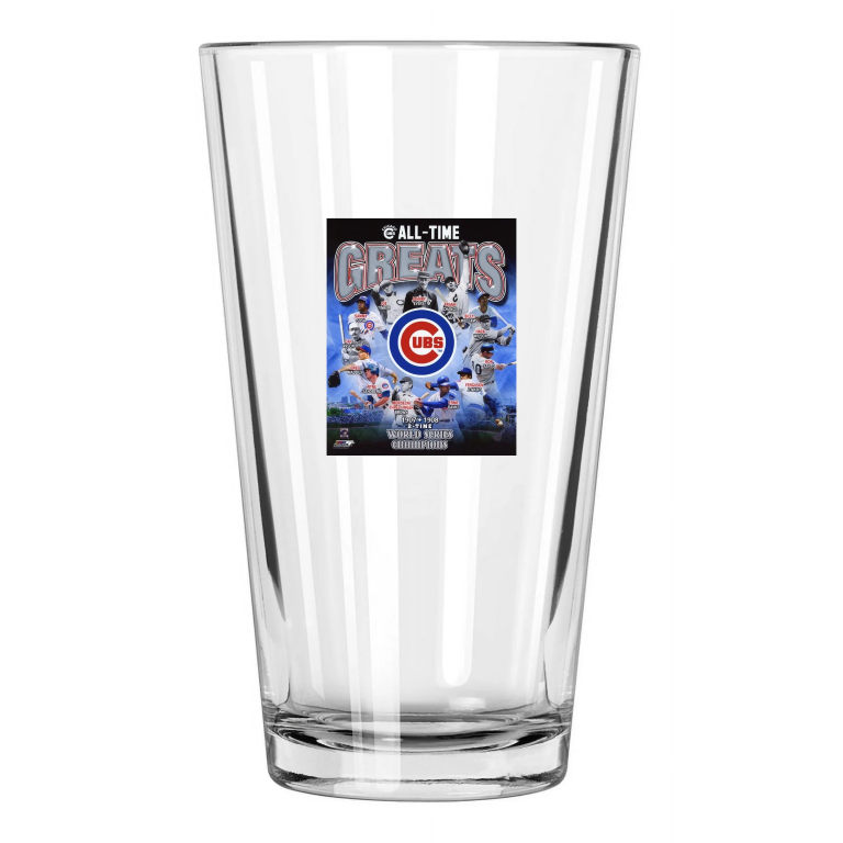 Chicago Cubs All Time Greats Sandberg Banks Santo Sosa Pint Beer Drinking Glass