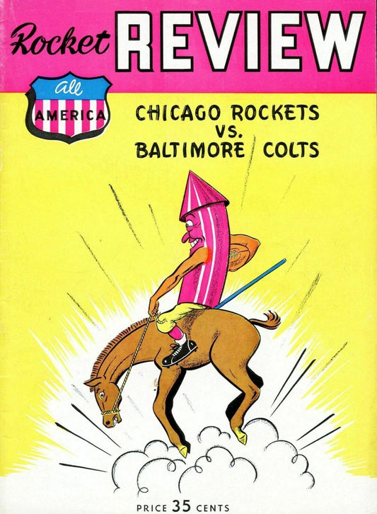Chicago Rockets Vs Baltimore Colts Magnet Football Picture Aafc