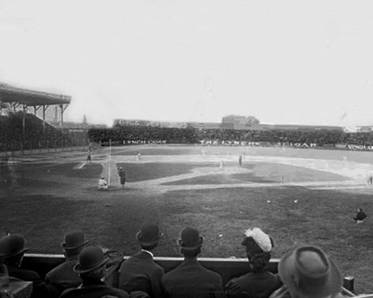 Chicago South Side Park Photo Chicago Browns Picture Baseball Stadium Bw