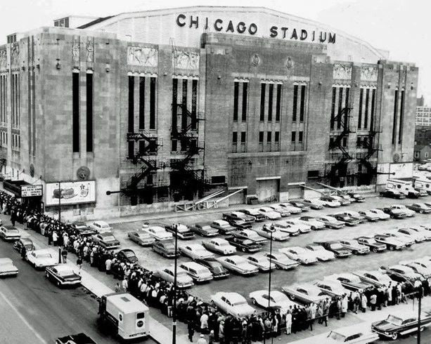 Chicago Stadium Glossy Photo Arena Poster Chicago Bulls And Blackhawks