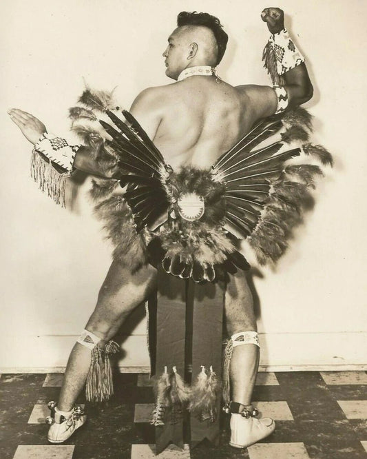 Chief Don Eagle Photo Wrestling Picture Awa Back