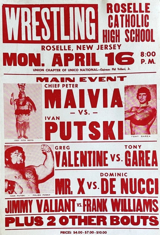 Chief Peter Maivia Vs Ivan Putski Magnet Wrestling Picture