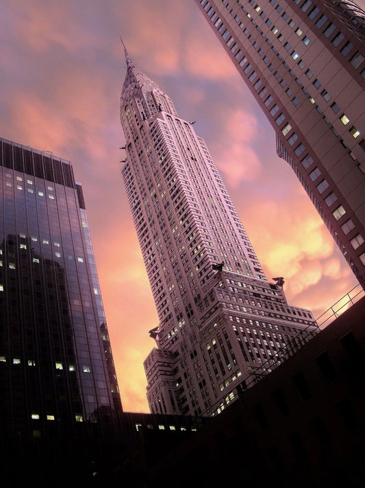 Chrysler Building In New York City Manhattan Sunset Magnet Picture Magnet Print