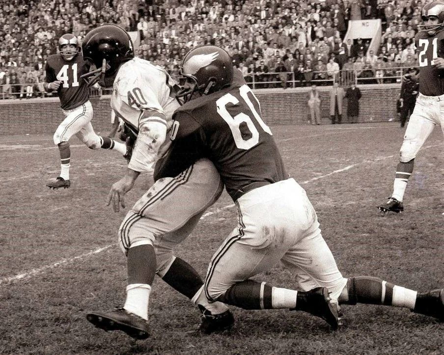 Chuck Bednarik Photo Philadelphia Eagles Picture Nfl Football Action