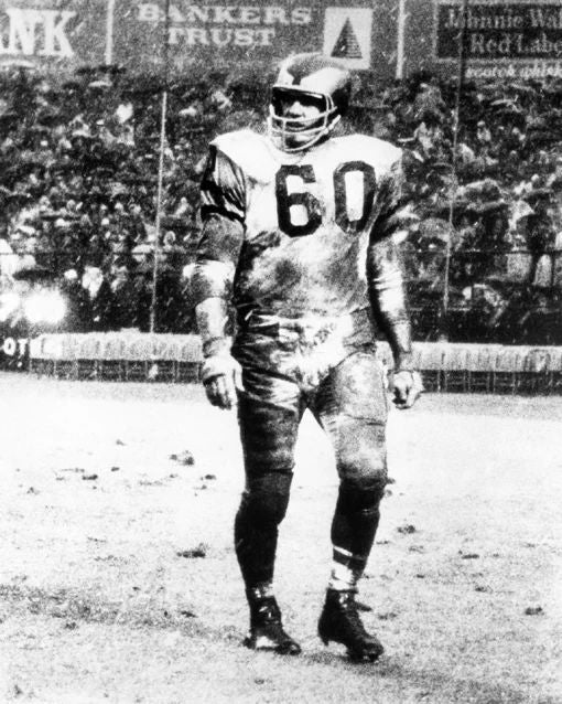 Chuck Bednarik In Snow Photo Football Print Poster Philadelphia Eagles