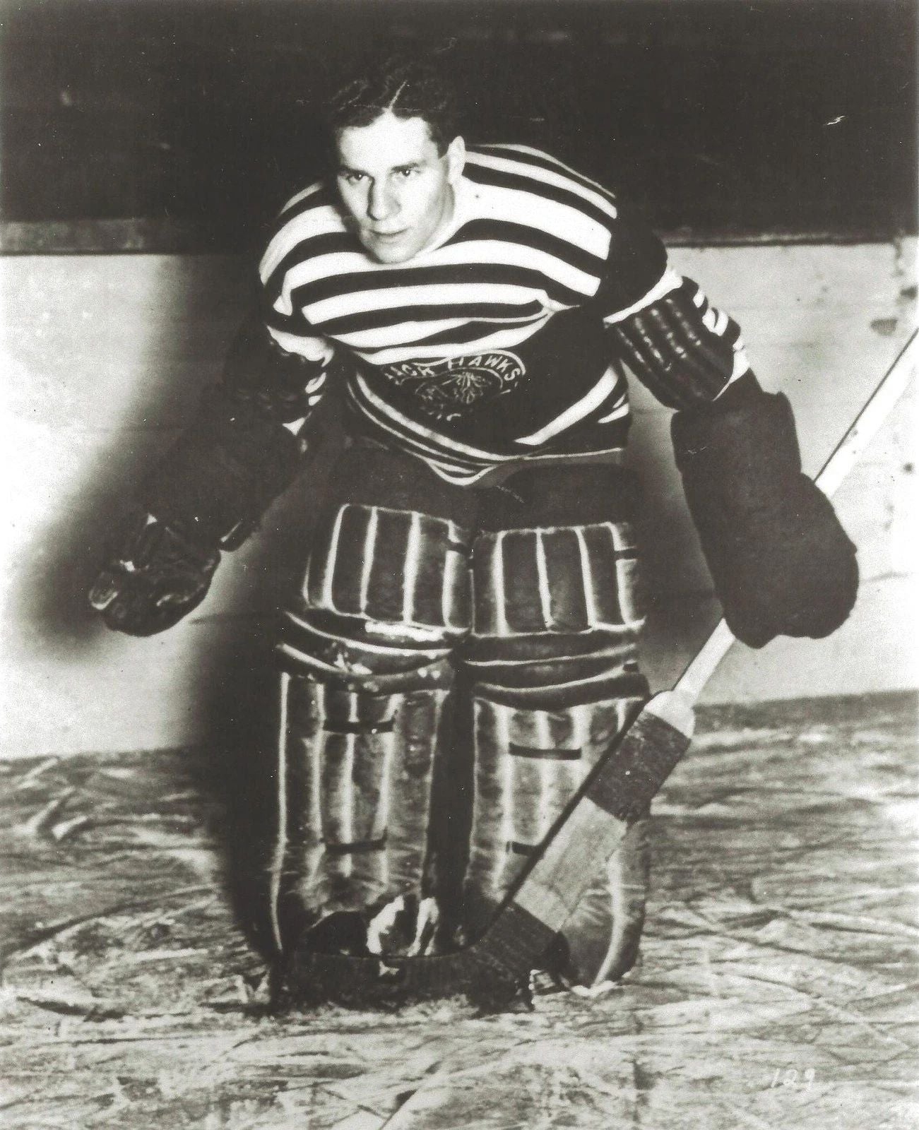 Chuck Gardiner Photo Hockey Chicago Blackhawks Picture Nhl Bw