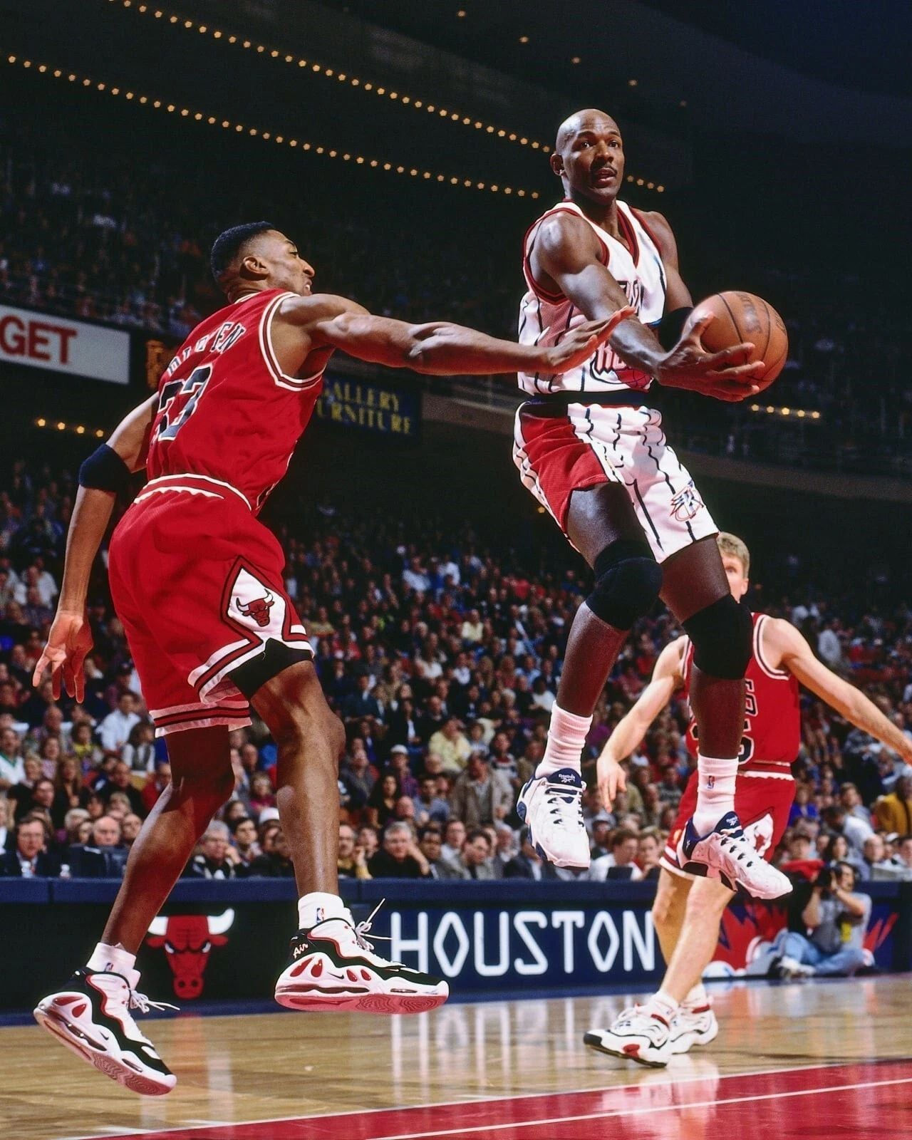 Clyde Drexler Scottie Pippen Keychain Houston Rockets Bulls Picture Basketball