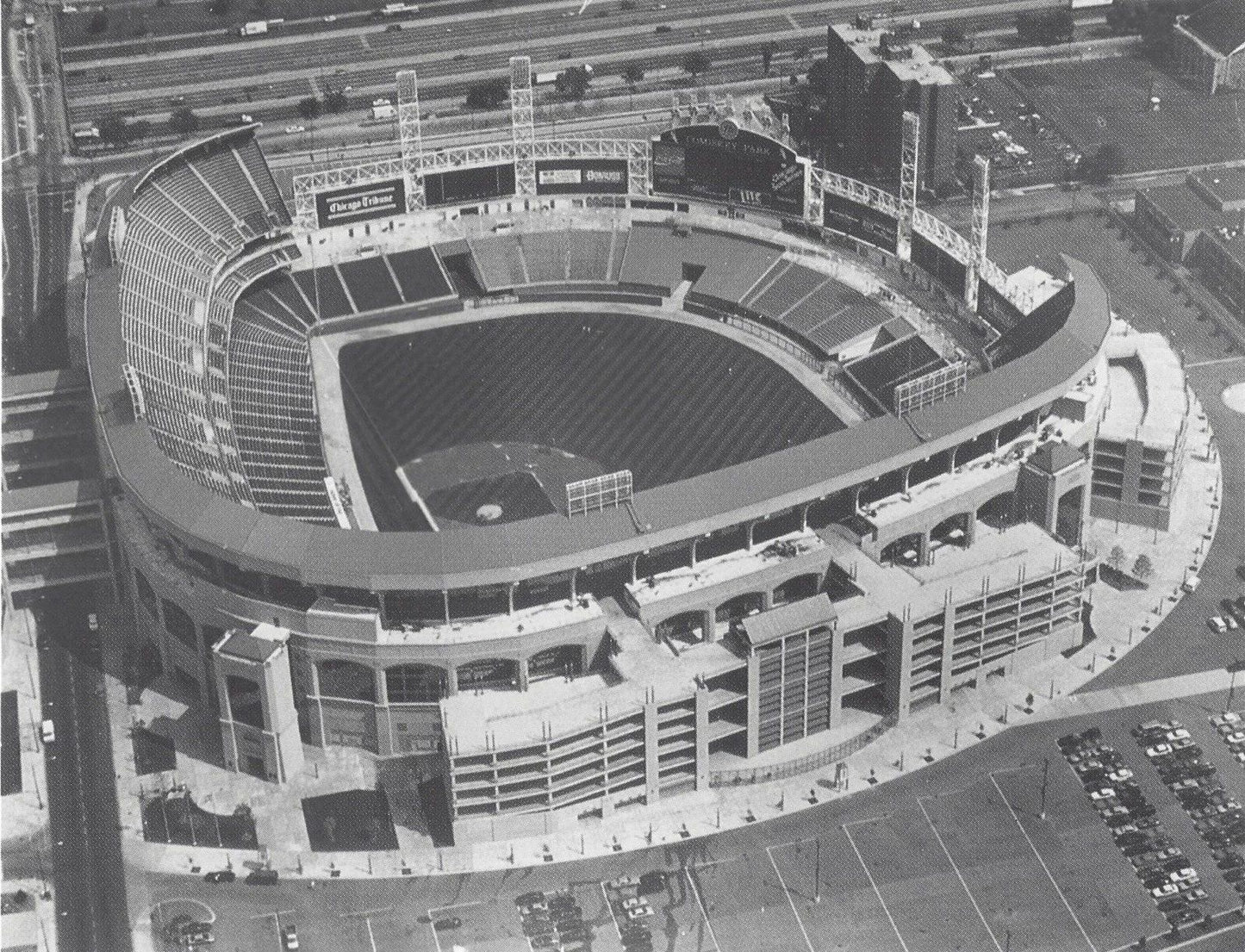 Comiskey Park Photo Baseball Mlb Picture Chicago White Sox Bw