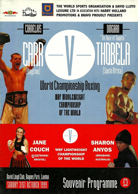 Cornelius Carr Vs Dingaan Thobela Boxing Magnet Picture Jame Couch