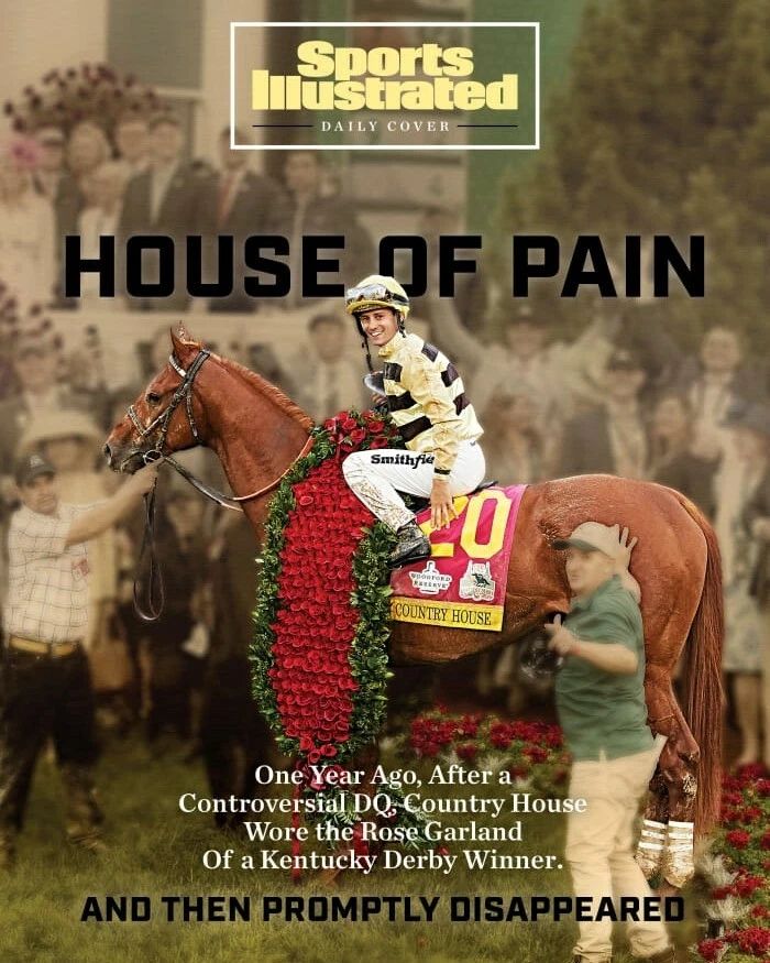 Country House Keychain Horse Racing Mag Picture