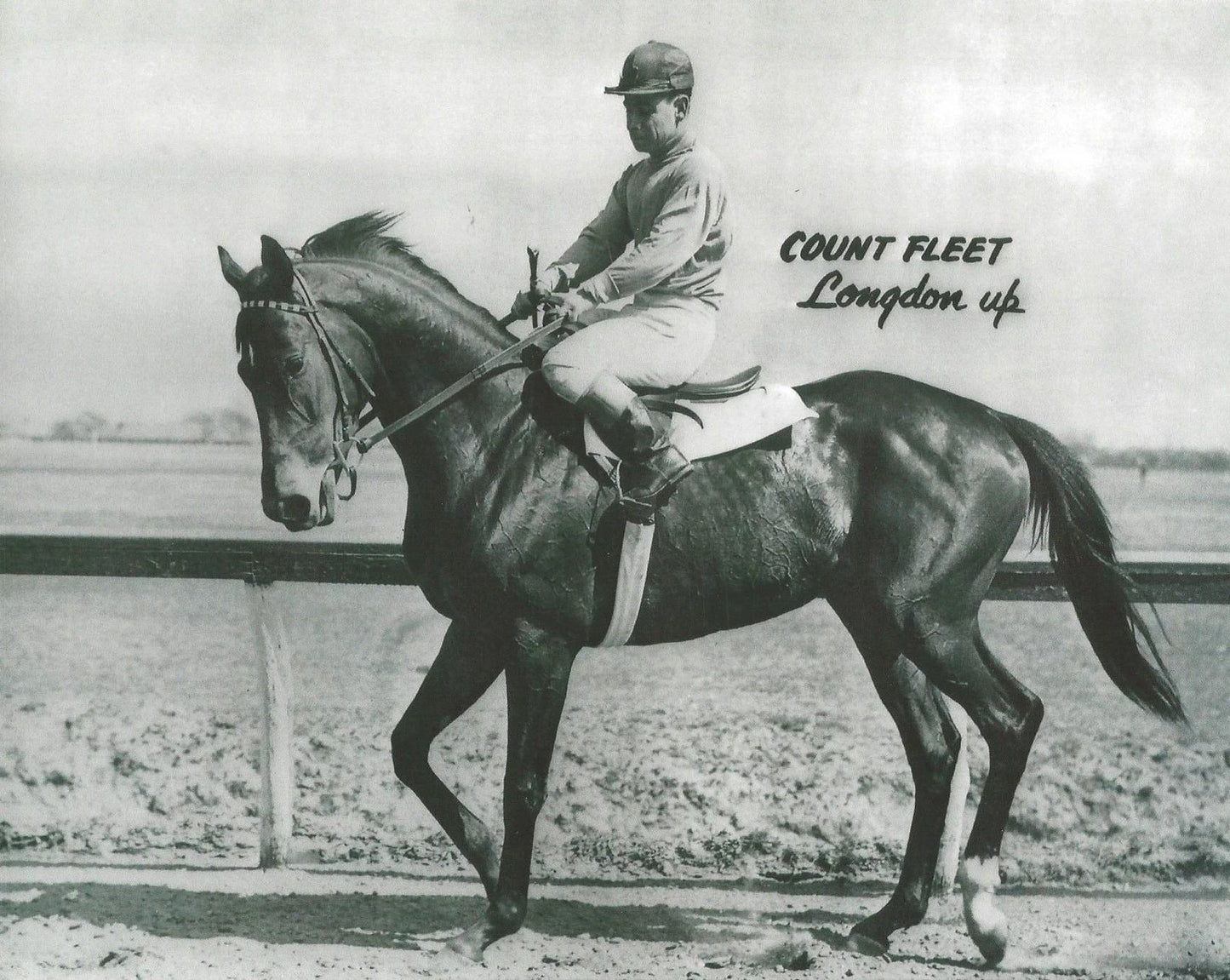 Count Fleet Magnet Horse Racing Picture Jockey John Longdon