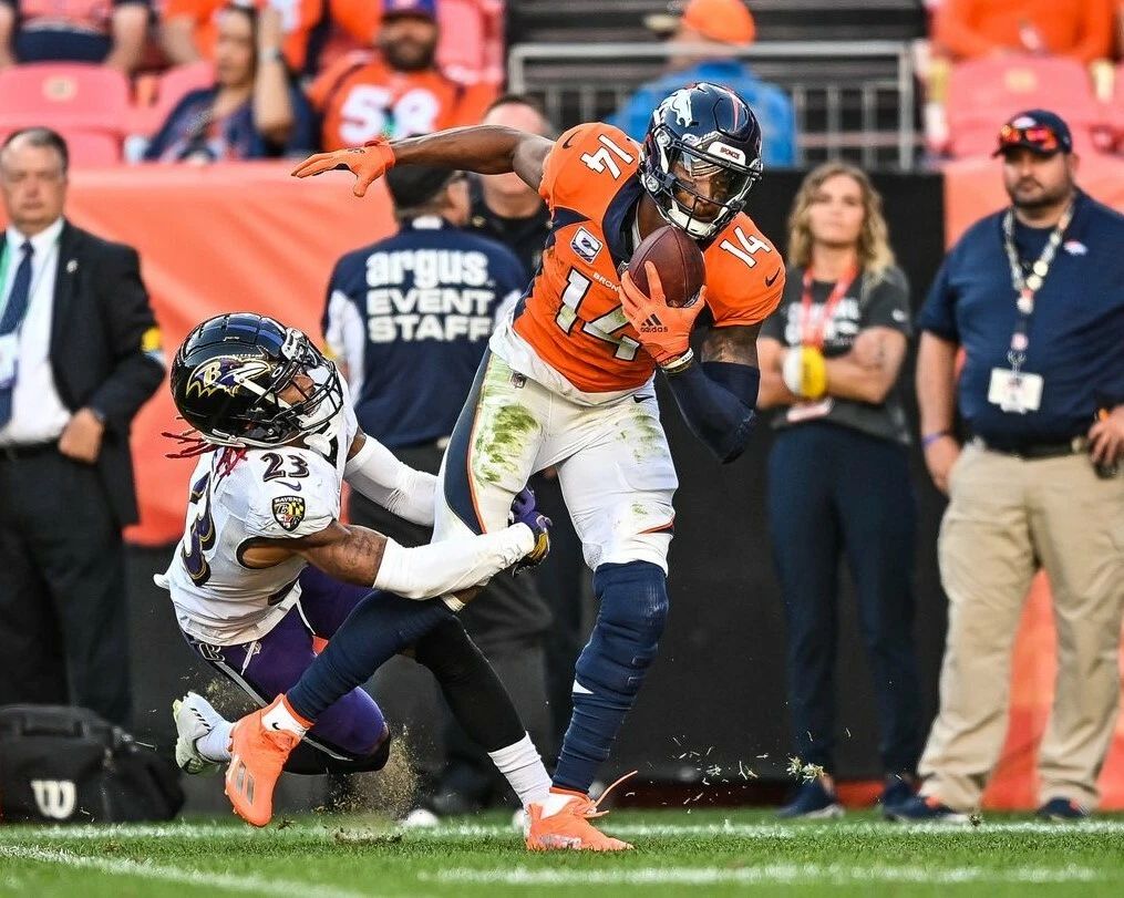 Courtland Sutton Keychain Denver Broncos Picture Nfl Football Action