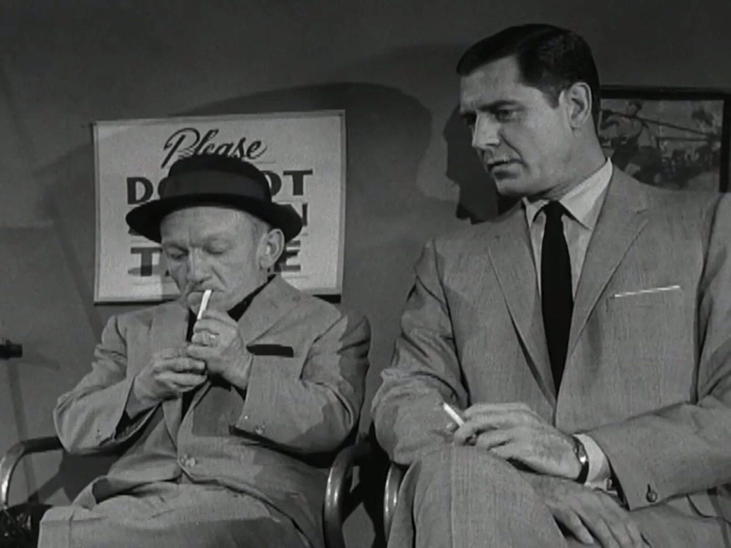 Craig Stevens & Billy Barty In Peter Gunn Tv Show Picture Keychain Print