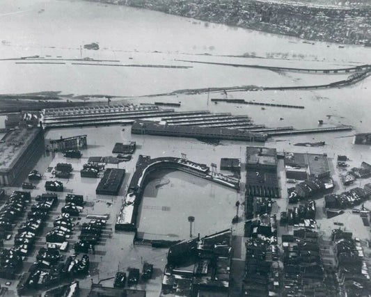 Crosley Field Photo Baseball Mlb Picture Cincinnati Reds 1937 Flooded