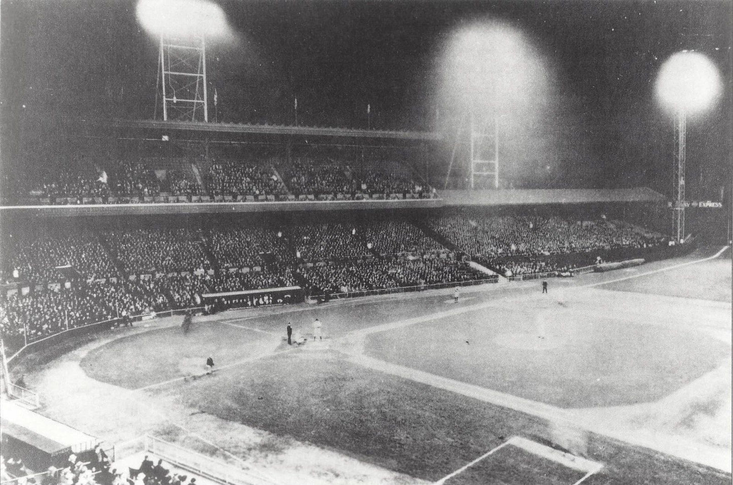 Crosley Field Photo Mlb Picture Cincinnati Reds 1St Night Game May 24 1935