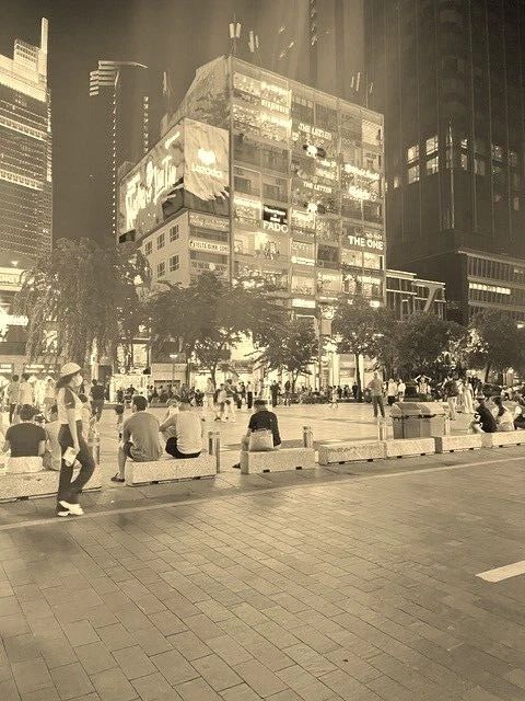 Cafe Apartments Nguyen Hue Ho Chi Minh City Saigon Vietnam Picture Keychain