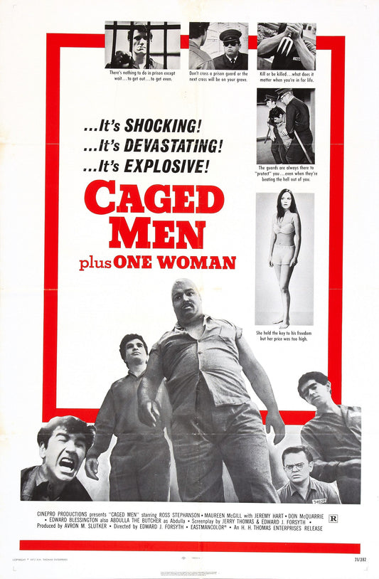Caged Men Plus One Woman 01 Movie Magnet