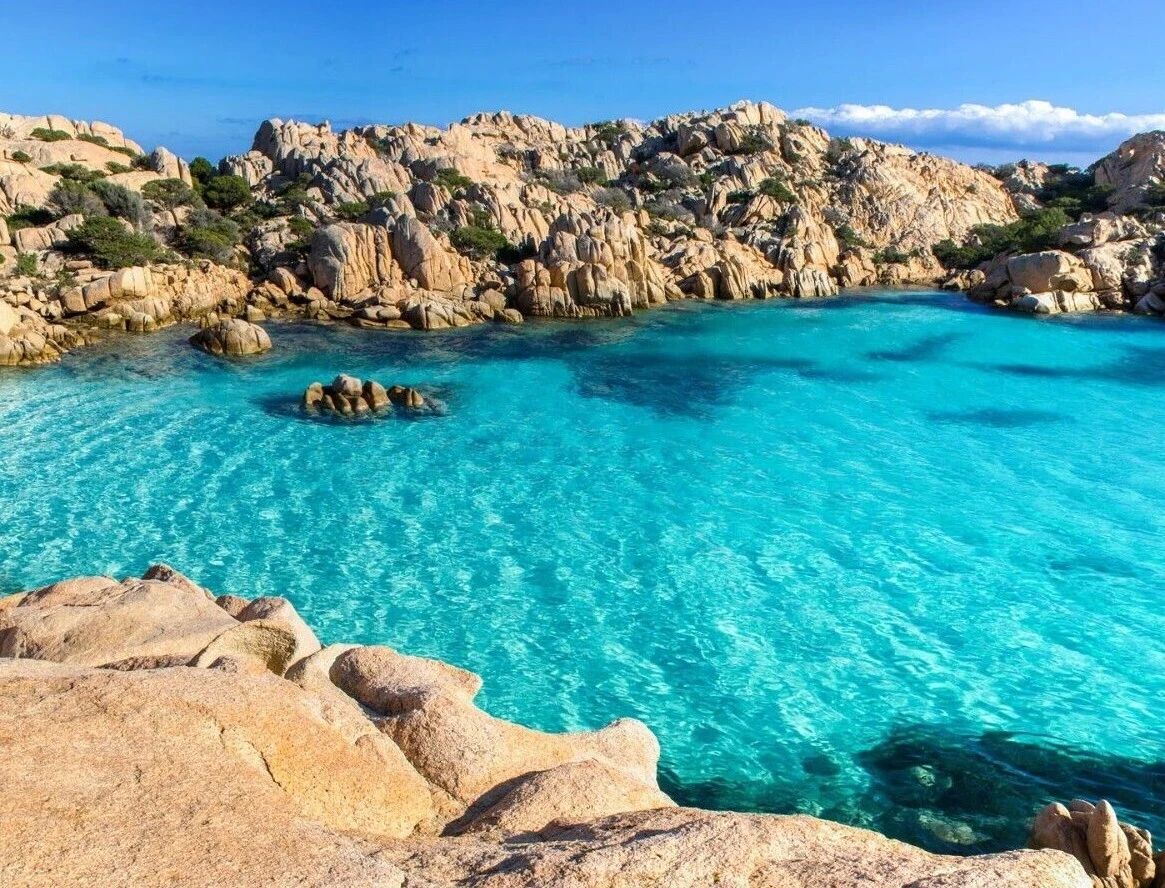 Cala Coticcio On Caprera Island Italy Beach Cove Poster Picture Photo Print