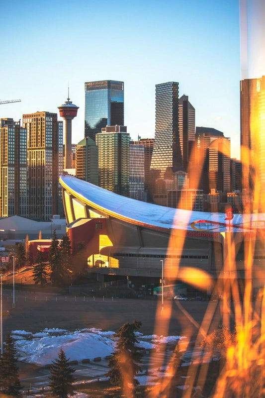 Calgary Alberta Canada City Skyline Buildings Banner Magnet Picture Magnet Print