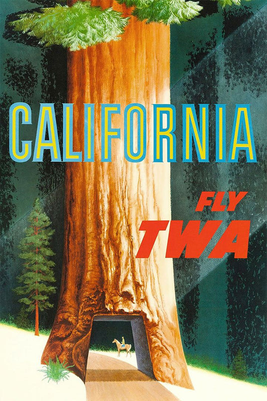California Redwoods 1950S Twa Airline Vintage Travel Jigsaw Puzzle