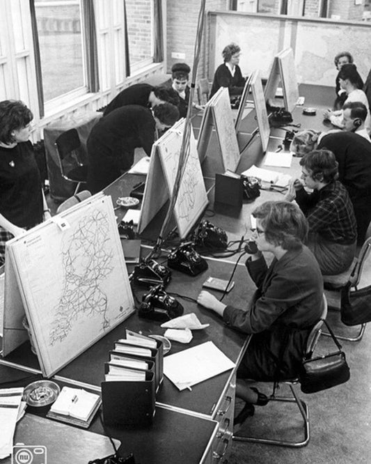 Call Center For Directions Before Gps Netherlands 1963 Picture Photo