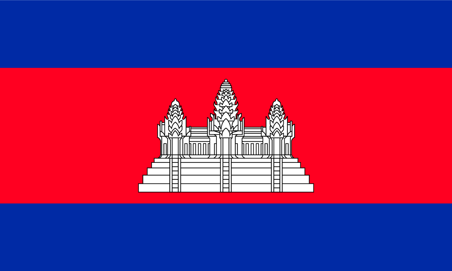 Cambodia Flag Print Poster